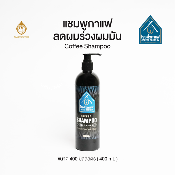 [โรงคั่วกาแฟ วังน้ำเขียว] แชมพูกาแฟ ลดผมร่วงผมมัน Coffee Shampoo 400 ML